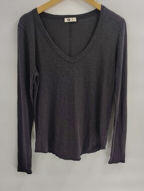 American Giant Premium V Neck Long Sleeve Tee Size Small Long Sleeve